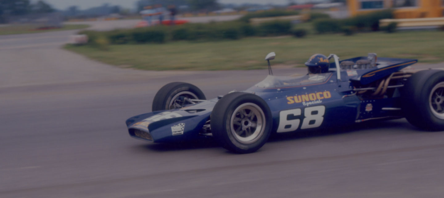 Vintage racecar on track