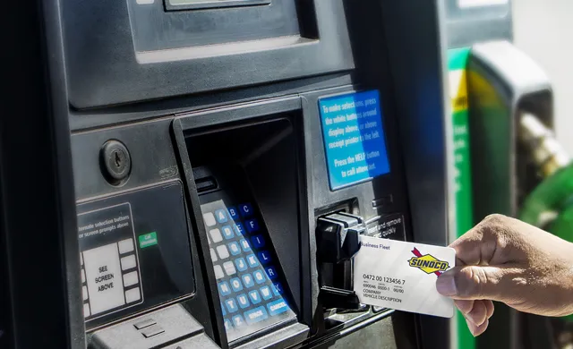 Sunoco business fleet card at pump