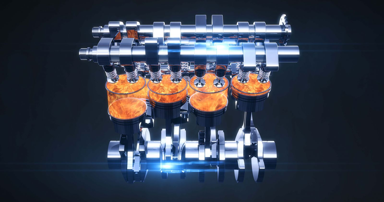 Rotating Fuel Injected V8 Engine