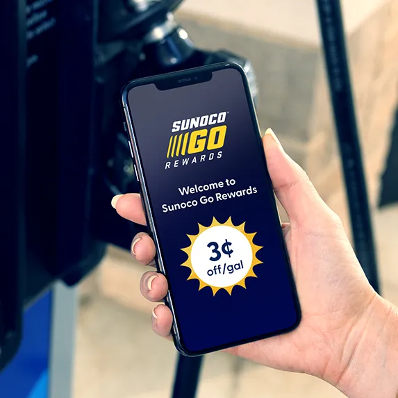 Sunoco app on phone